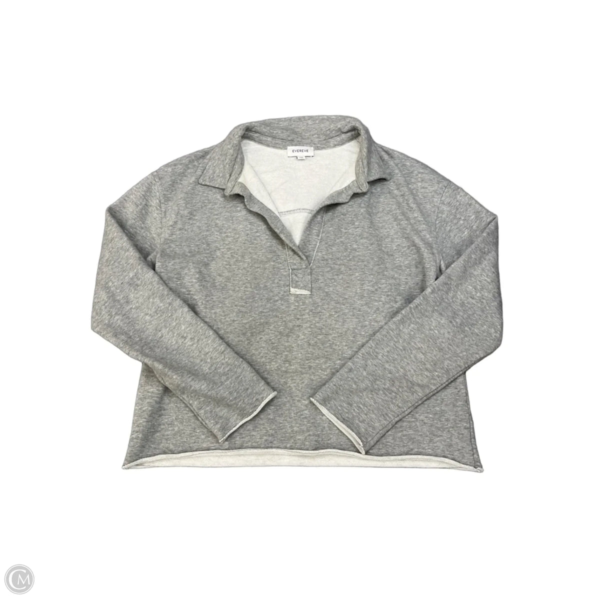 Sweatshirt Collar By Evereve In Grey, Size: M