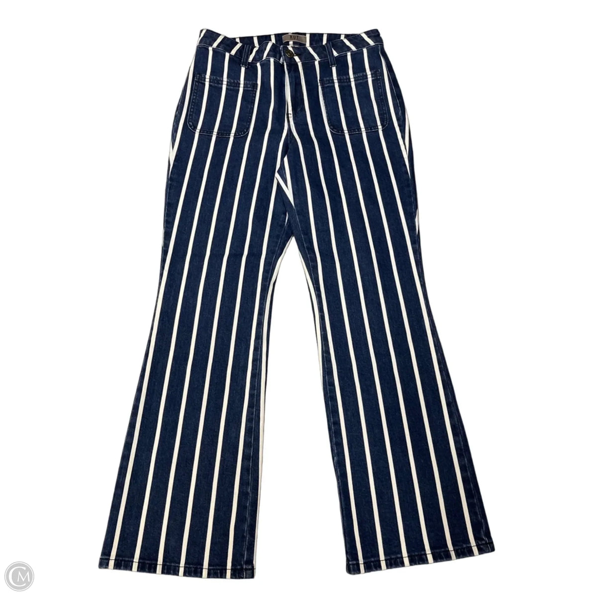 Jeans Flared By Kut In Striped Pattern, Size: 6