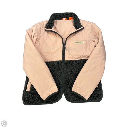 Jacket Faux Fur & Sherpa By Merrell In Grey & Pink, Size: Xs