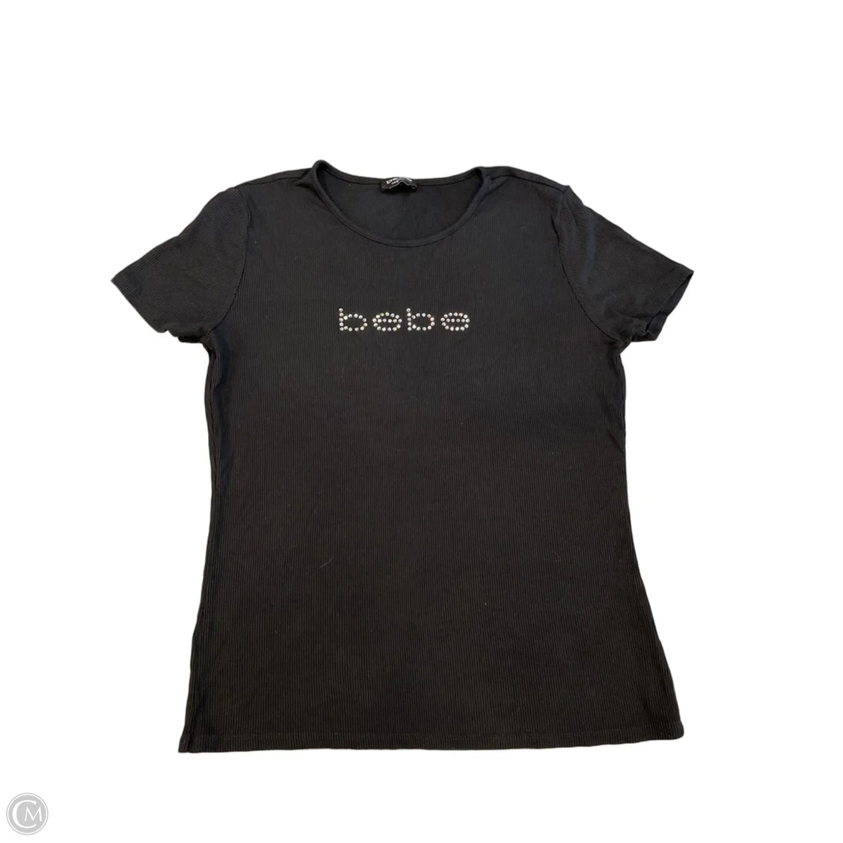 Top Short Sleeve By Bebe In Black, Size: Xl
