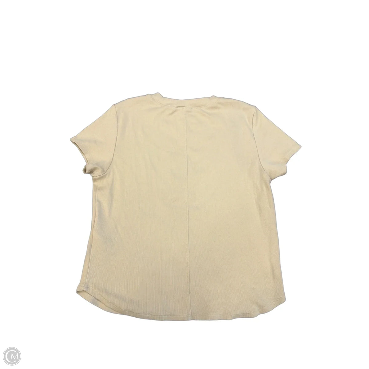 Top Short Sleeve Basic By Madewell In Tan, Size: M