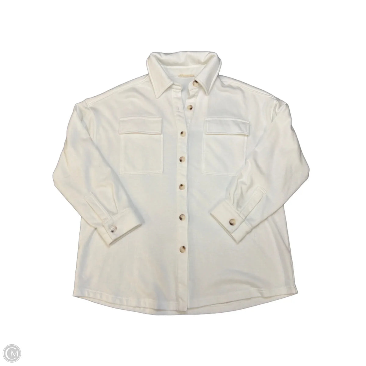 Jacket Shirt By Illa Illa In White, Size: M