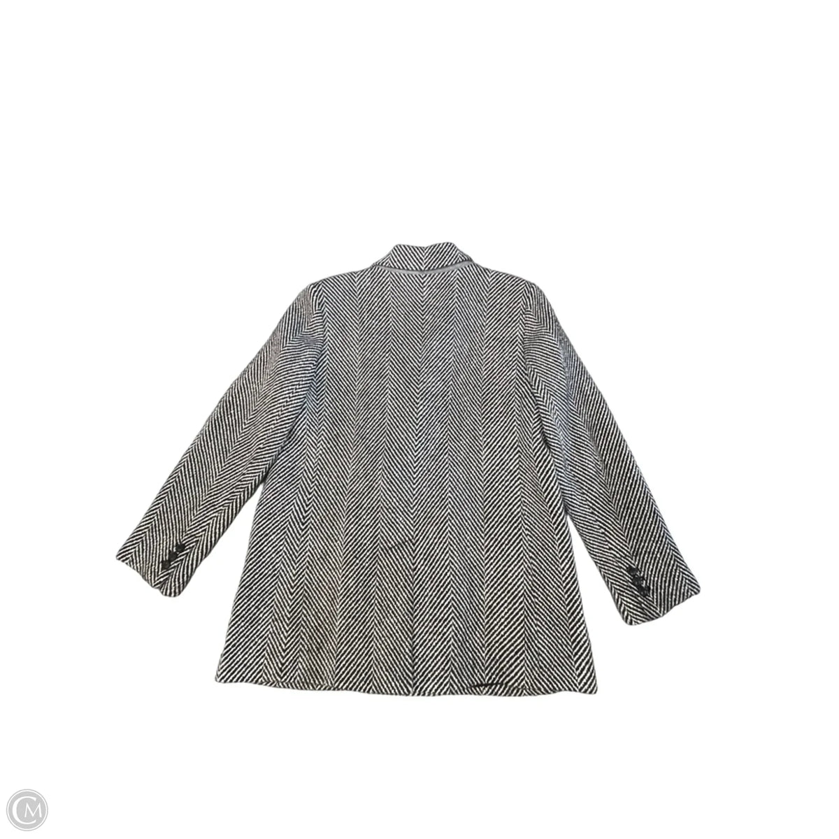 Coat Peacoat By Loft In Black & White, Size: L