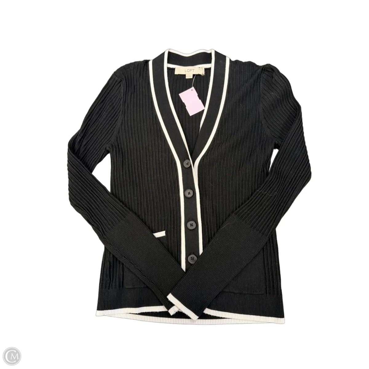 Cardigan By Loft In Black, Size: Xxs