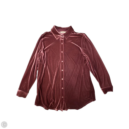 Tunic Long Sleeve By Soft Surroundings In Purple, Size: Xl