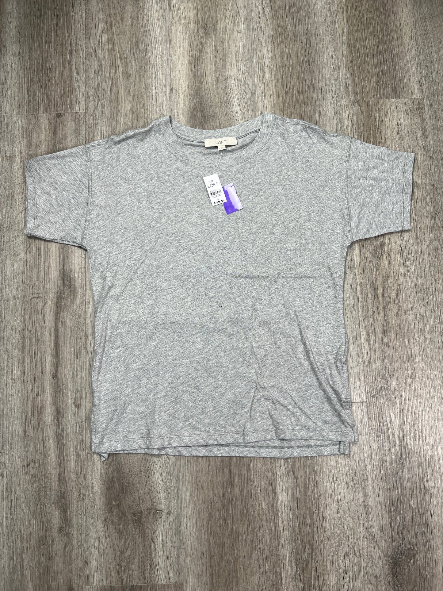 Grey Top Short Sleeve Loft, Size S