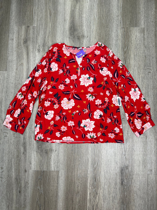 Floral Print Top Long Sleeve Old Navy, Size L