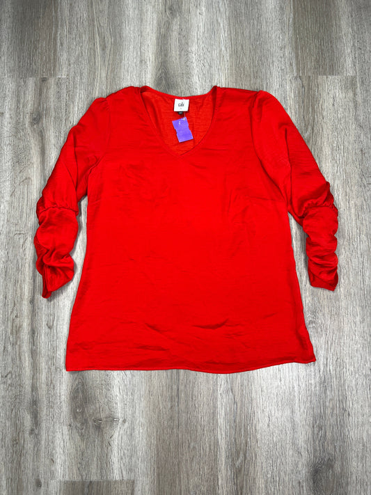 Red Top 3/4 Sleeve Cabi, Size S