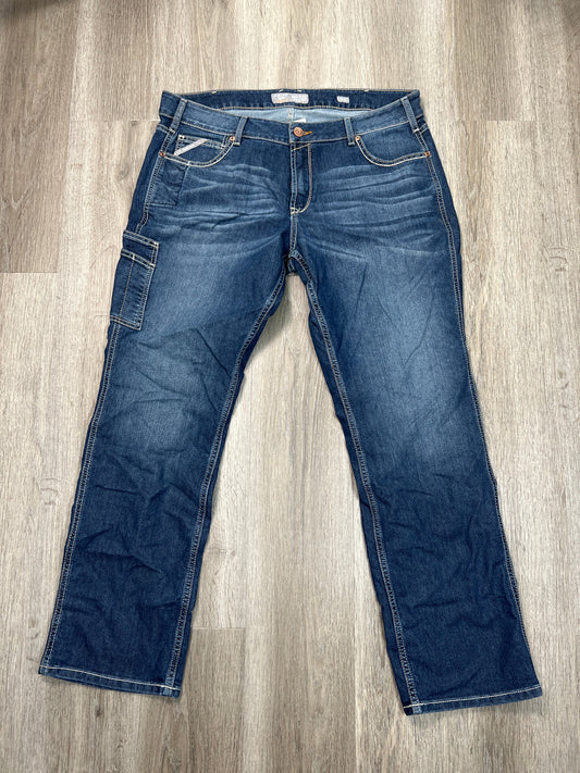 Jeans Straight By Ariat In Blue Denim, Size: 18