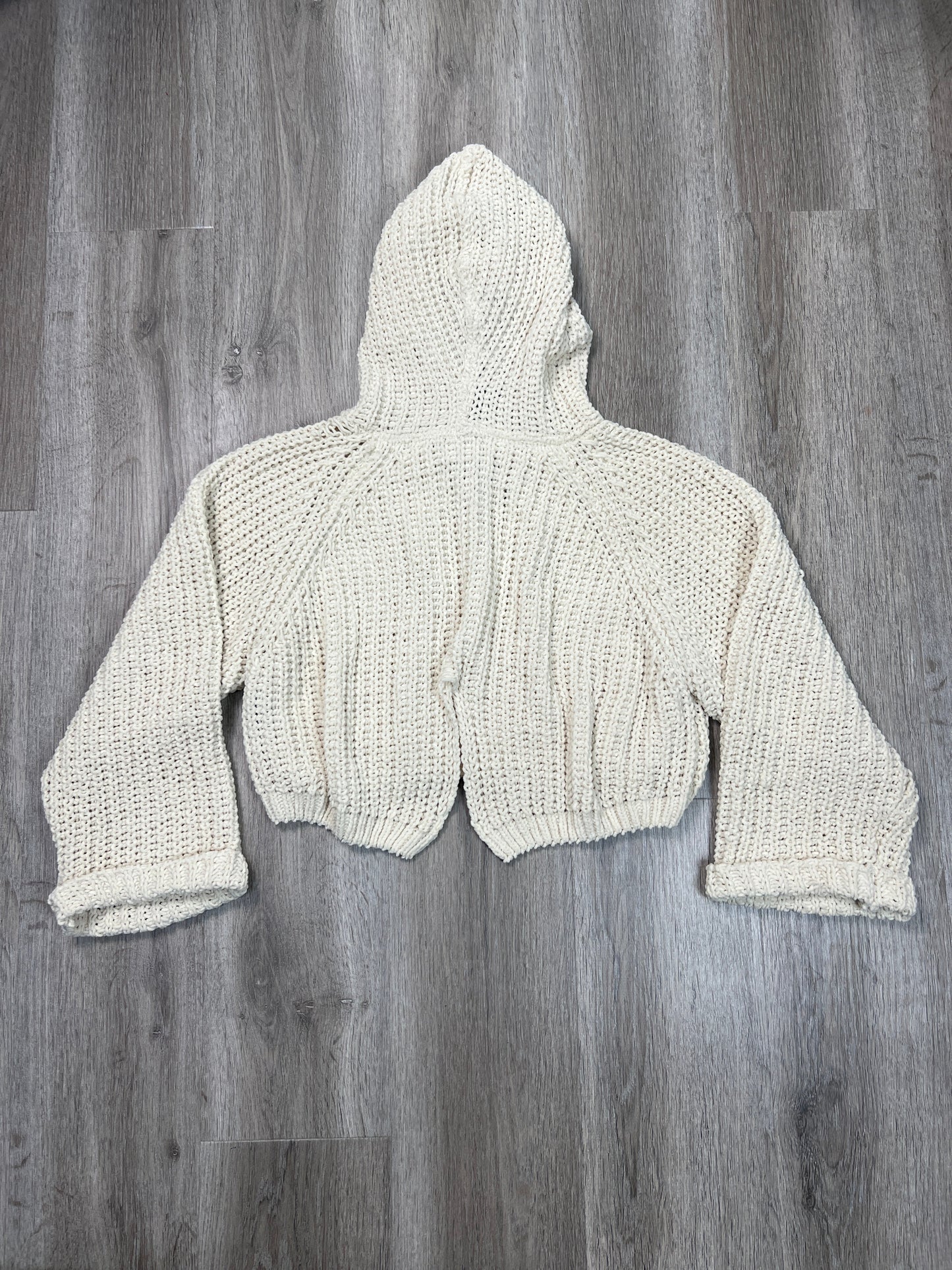 Sweatshirt Hoodie By Pol In Cream, Size: S