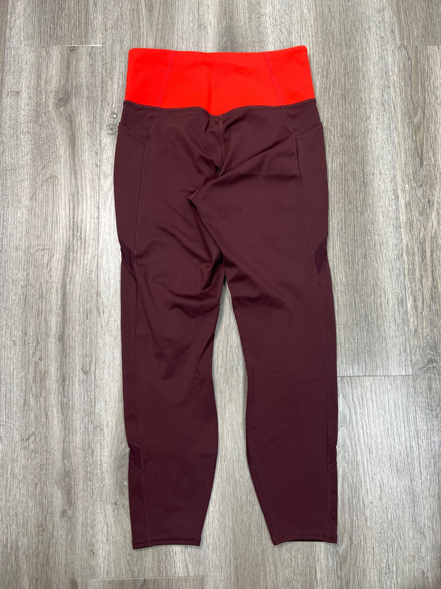 Athletic Leggings By Athleta In Maroon, Size: M