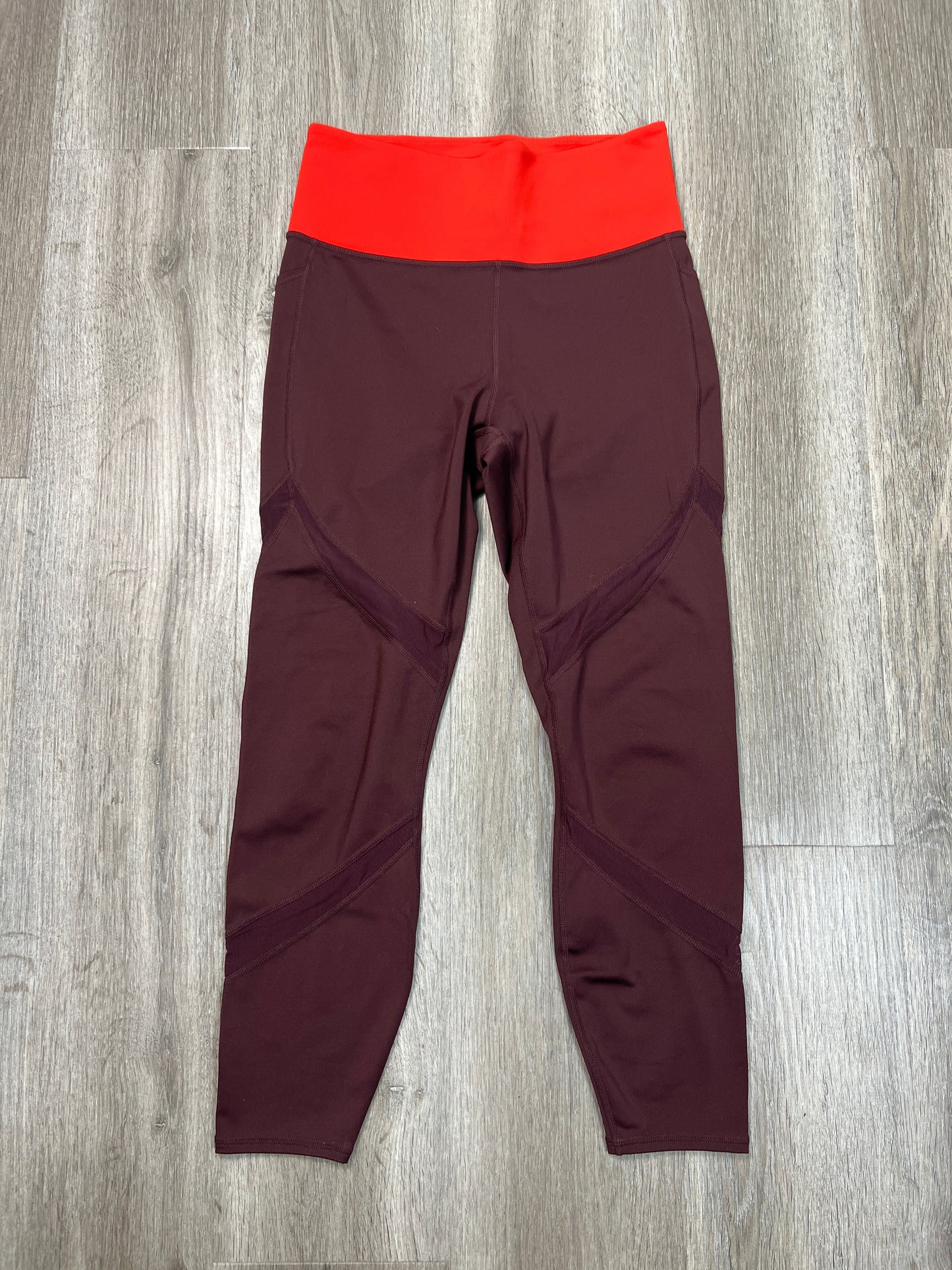 Athletic Leggings By Athleta In Maroon, Size: M