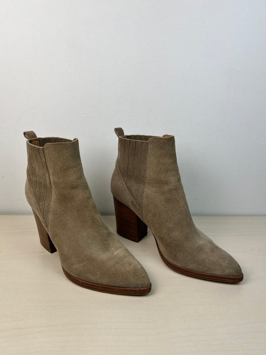 Boots Ankle Heels By Marc Fisher In Tan, Size: 8.5