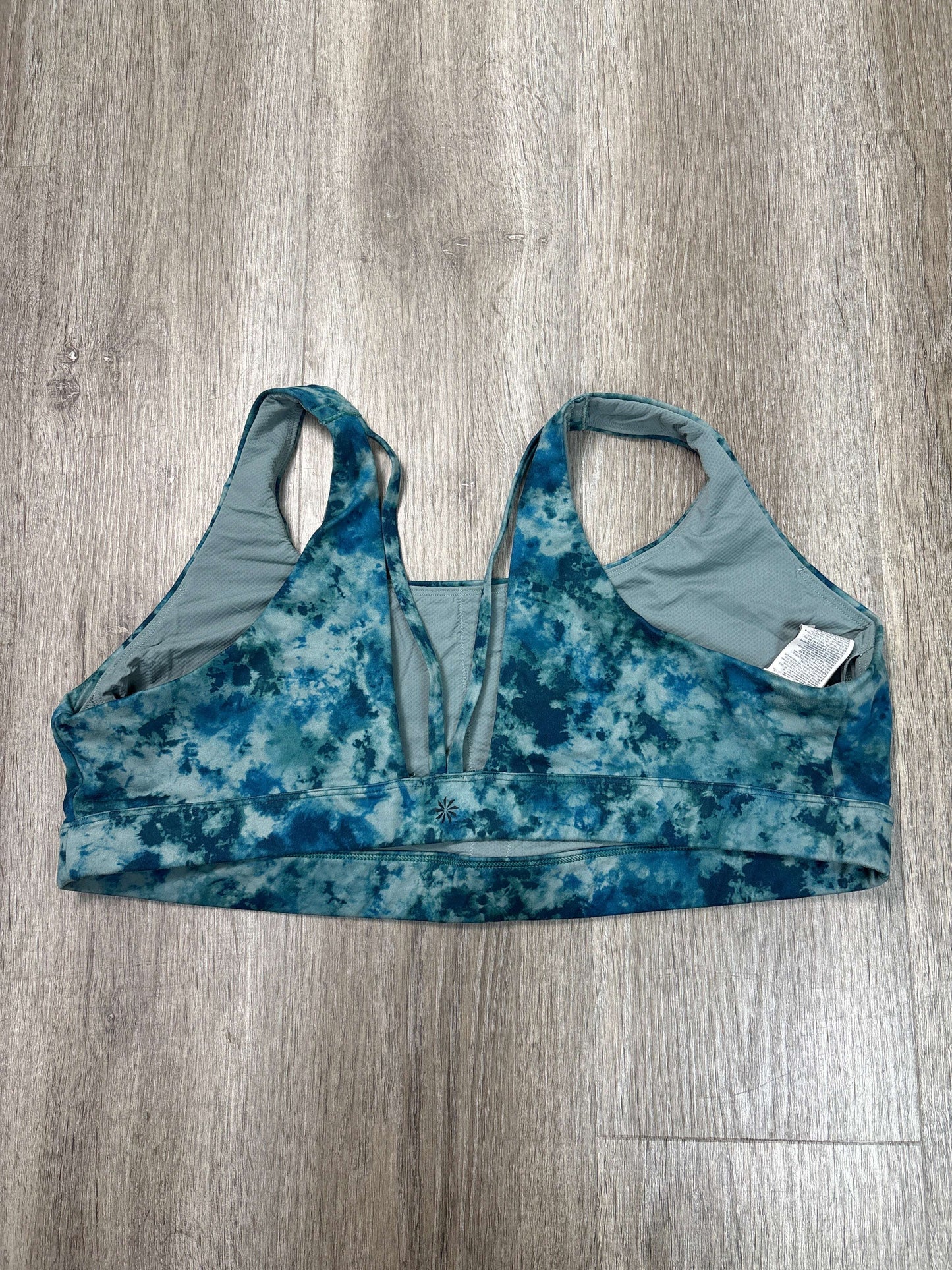 Athletic Bra By Athleta In Blue & Green, Size: 2x