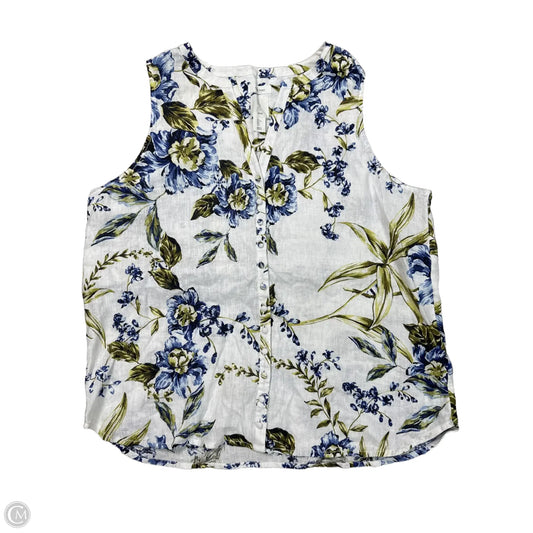 Top Sleeveless By Joie In Floral Print, Size: L