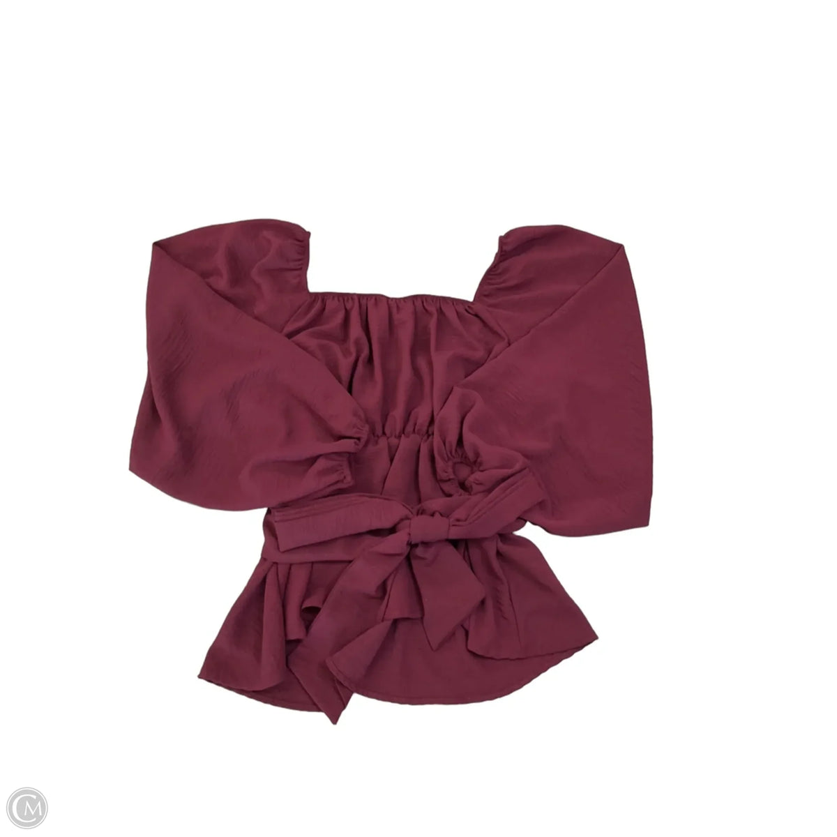 Blouse Long Sleeve By Arula In Maroon, Size: Xl