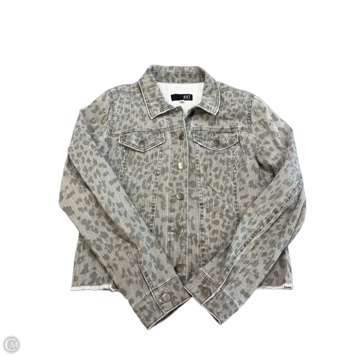 Jacket Denim By Kut In Animal Print, Size: L