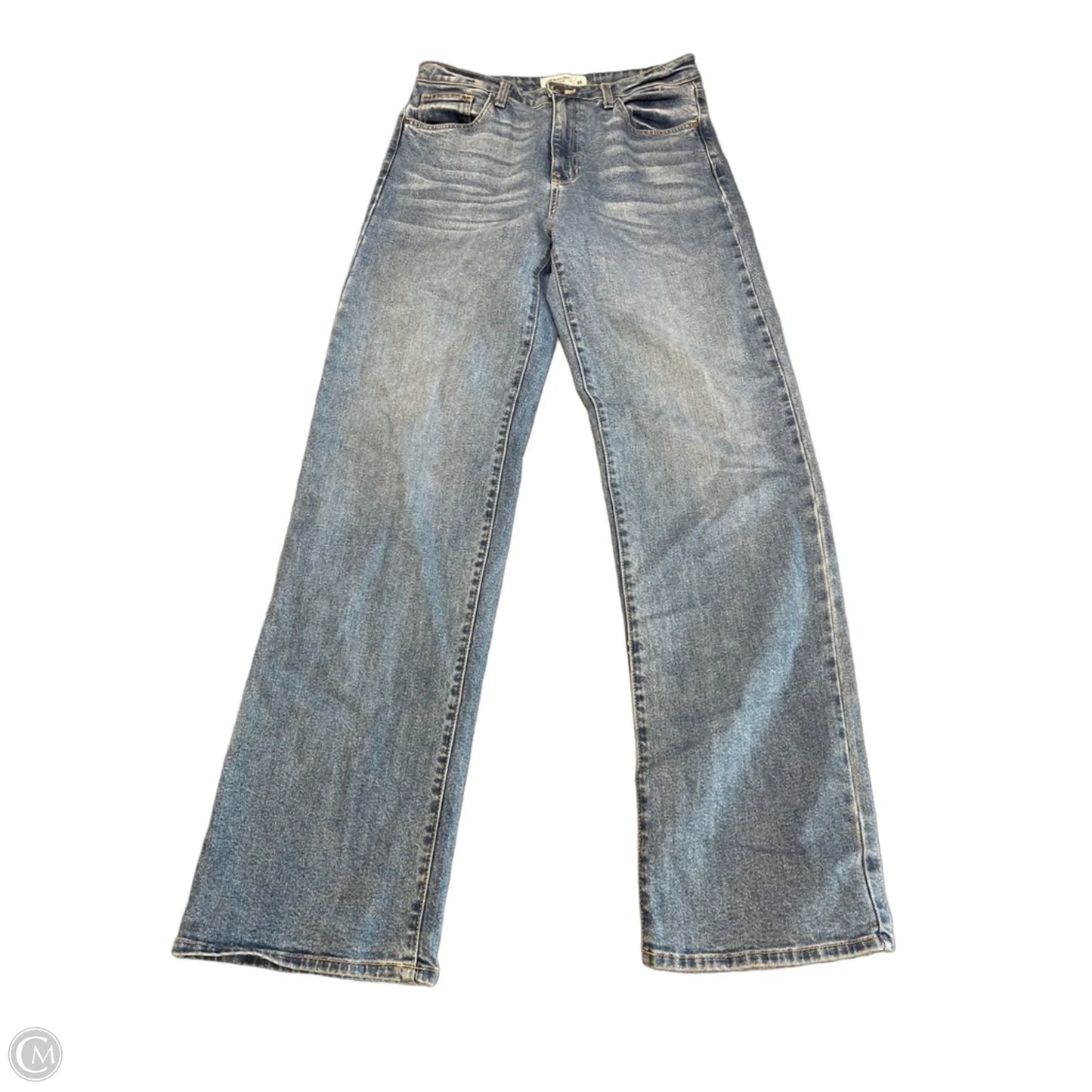Jeans Wide Leg By Just Black In Blue Denim, Size: 10