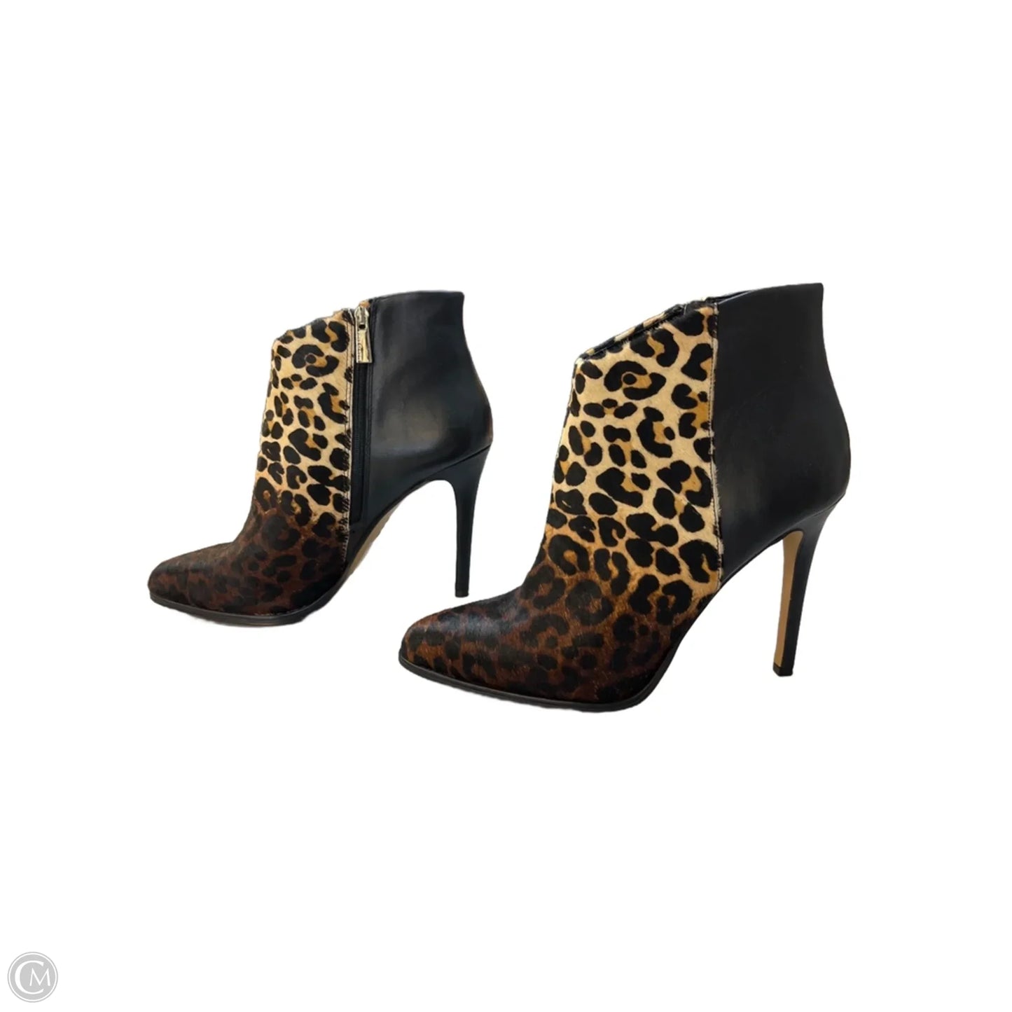 Boots Ankle Heels By Vince Camuto In Animal Print, Size: 10
