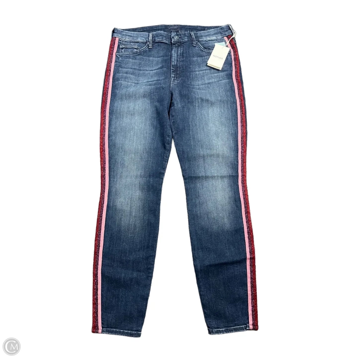 Jeans Cropped By Mother In Blue Denim, Size: 16