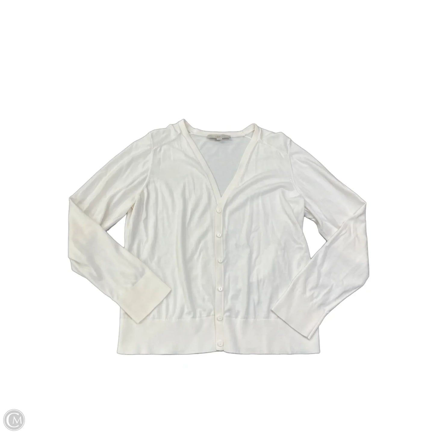 Cardigan By Loft In Cream, Size: Xl