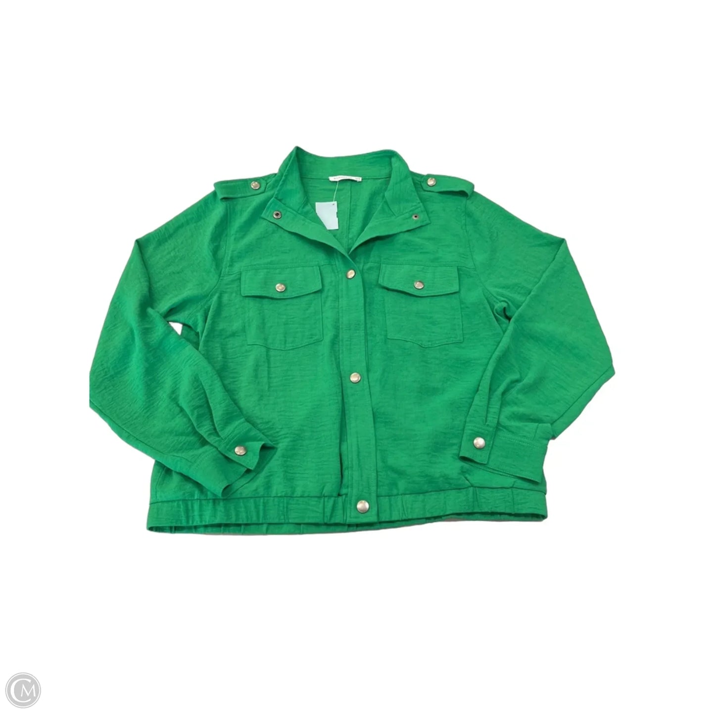 Jacket Shirt By Staccato In Green, Size: M
