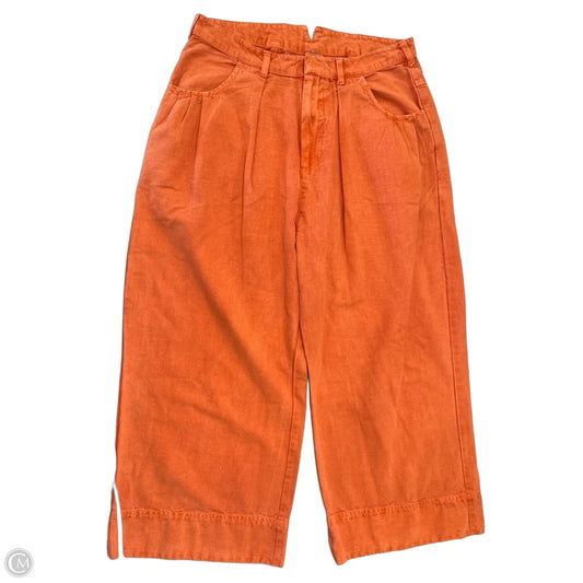 Pants Wide Leg By Free People In Orange, Size: L