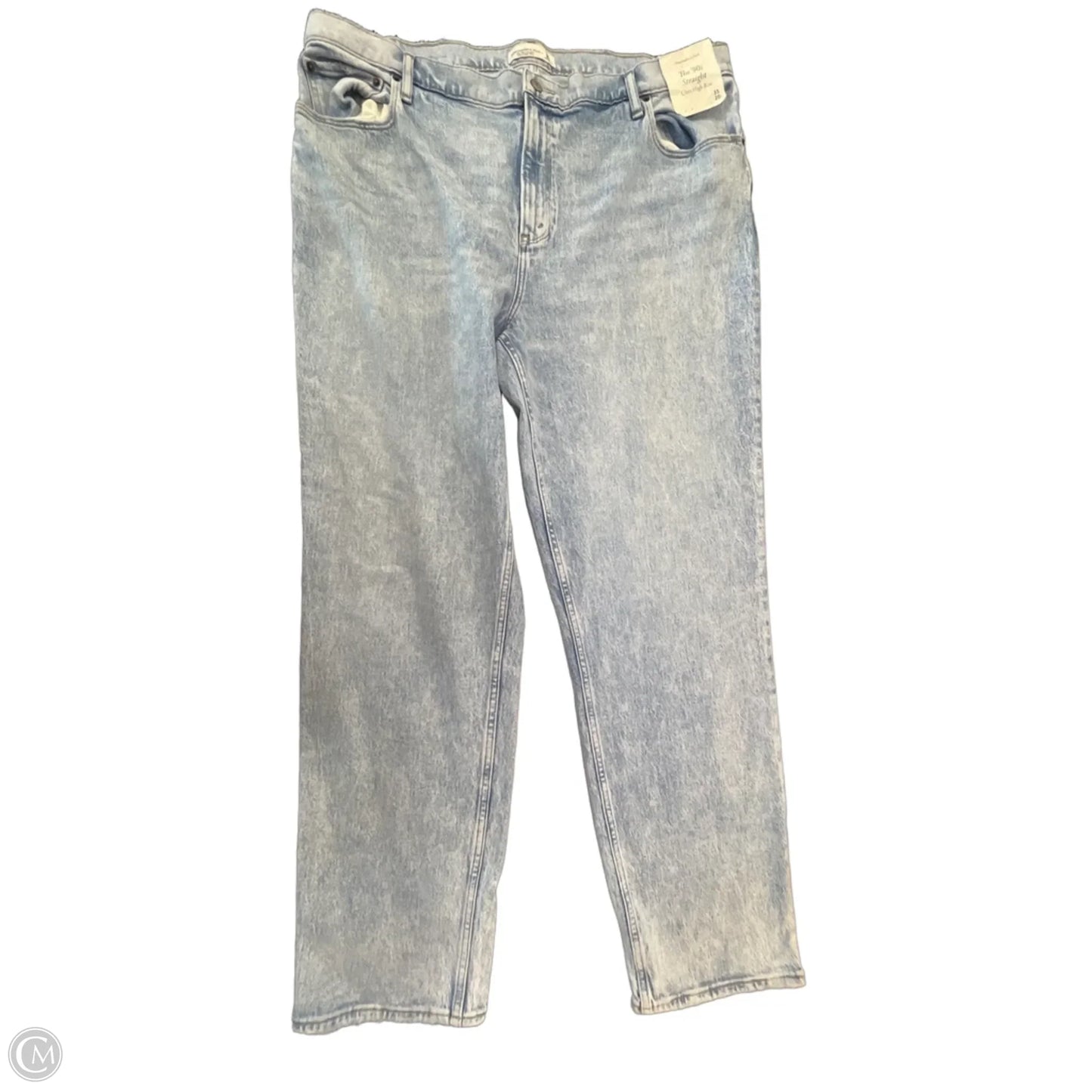 Jeans Straight By Abercrombie And Fitch In Blue Denim, Size: 20