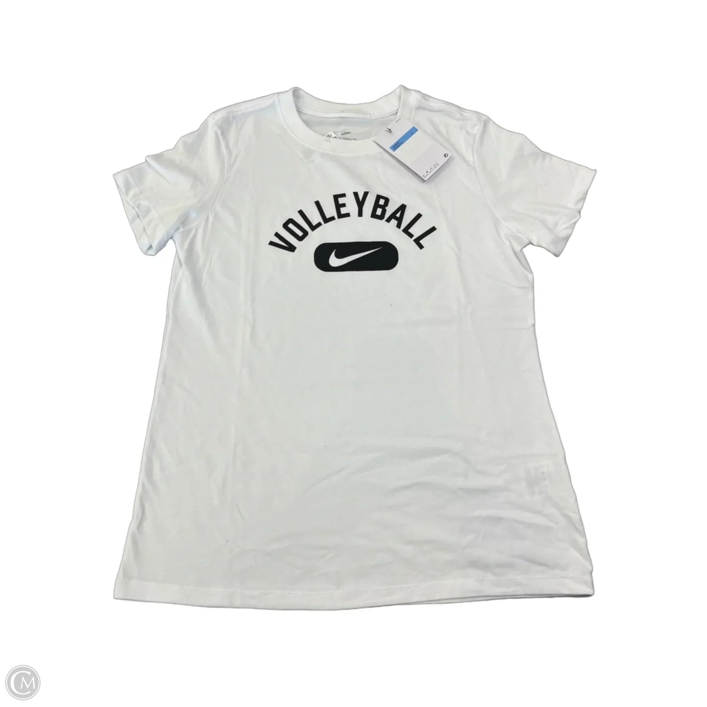 Athletic Top Short Sleeve By Nike Apparel In White, Size: M