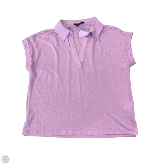 Top Short Sleeve Basic By Banana Republic In Purple, Size: S