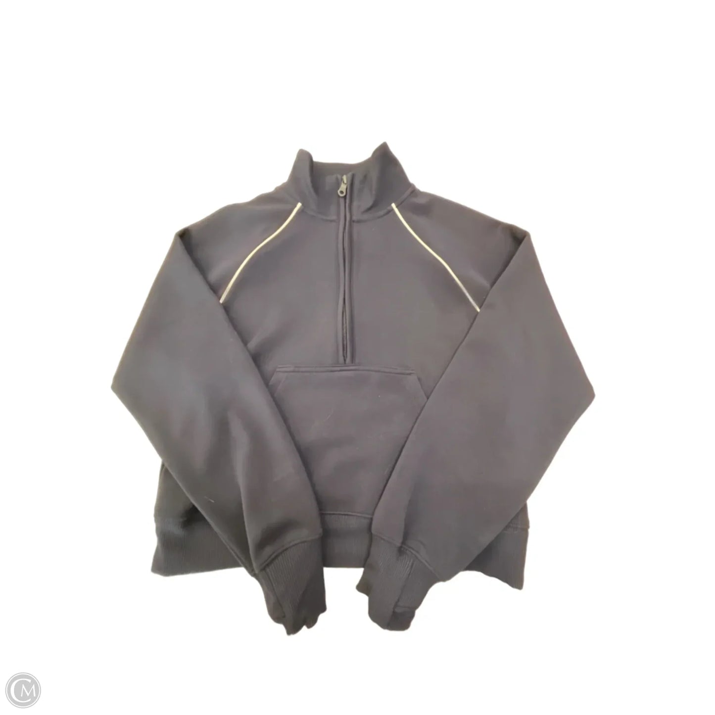Athletic Top Long Sleeve Collar By Offline In Navy, Size: Xs