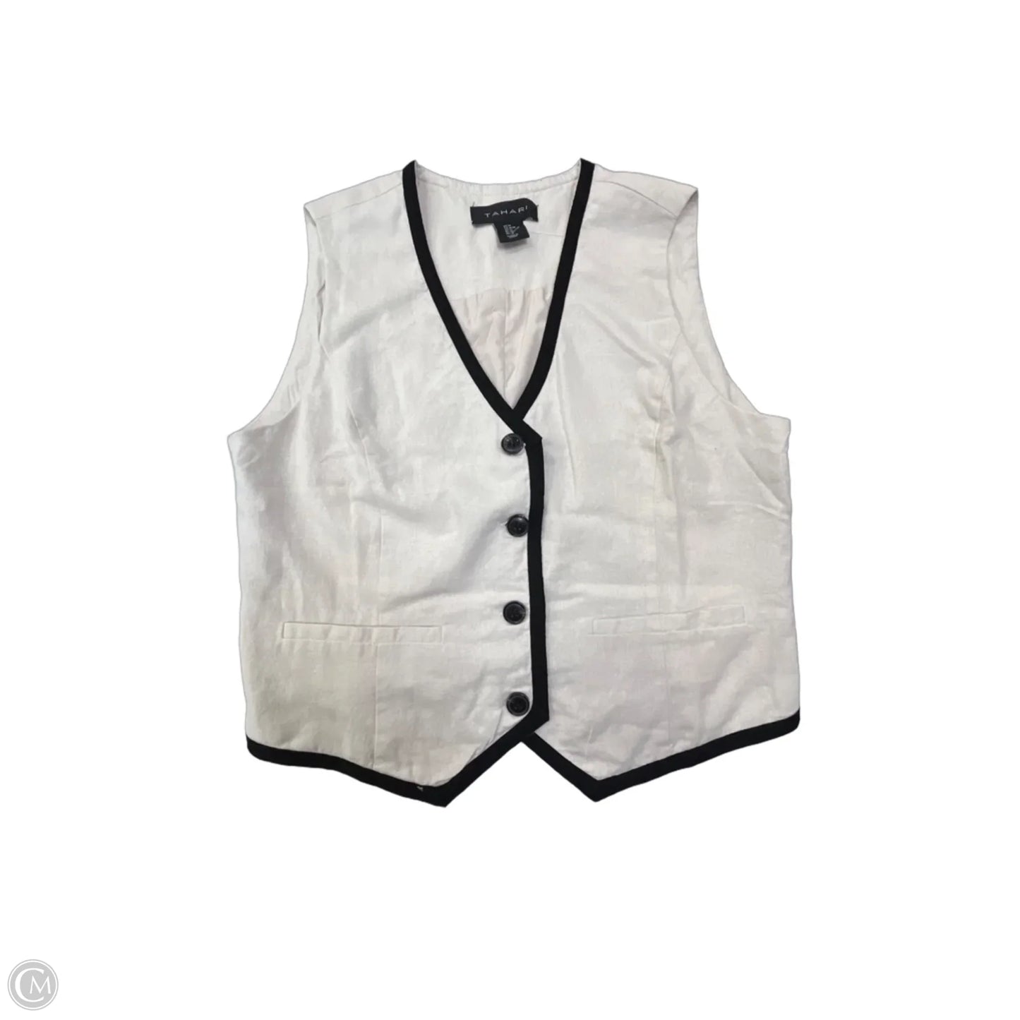 Vest Other By Tahari In Beige, Size: M