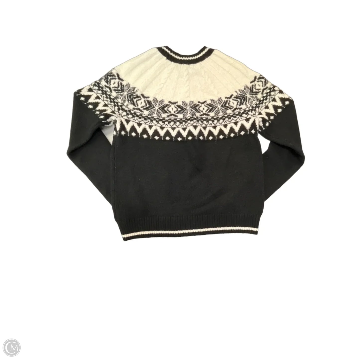 Sweater By Tahari In Black & Cream, Size: M