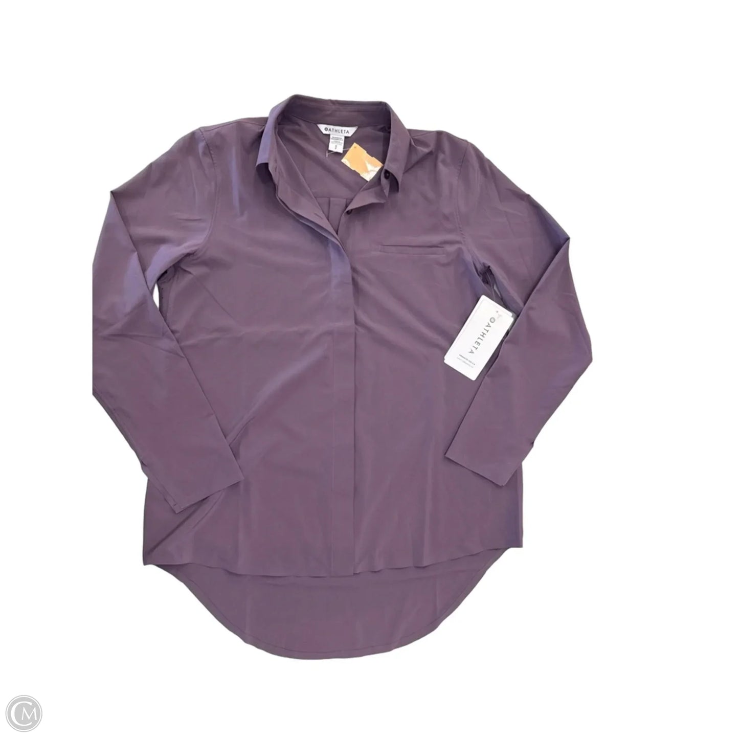 Top Long Sleeve By Athleta In Purple, Size: S