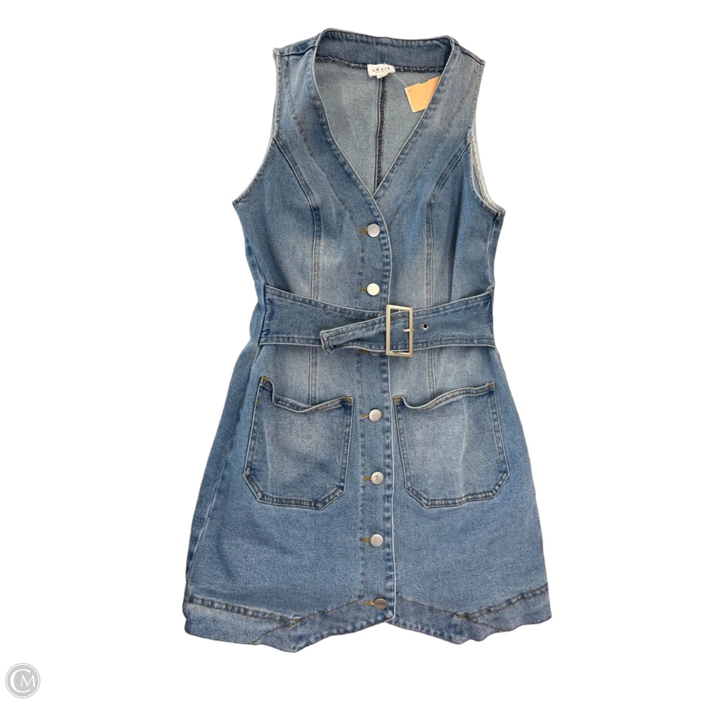 Dress Casual Short By Le Lis In Blue Denim, Size: S