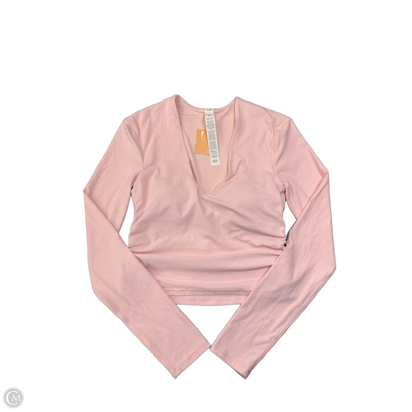 Athletic Top Long Sleeve Crewneck By Lululemon In Pink, Size: S