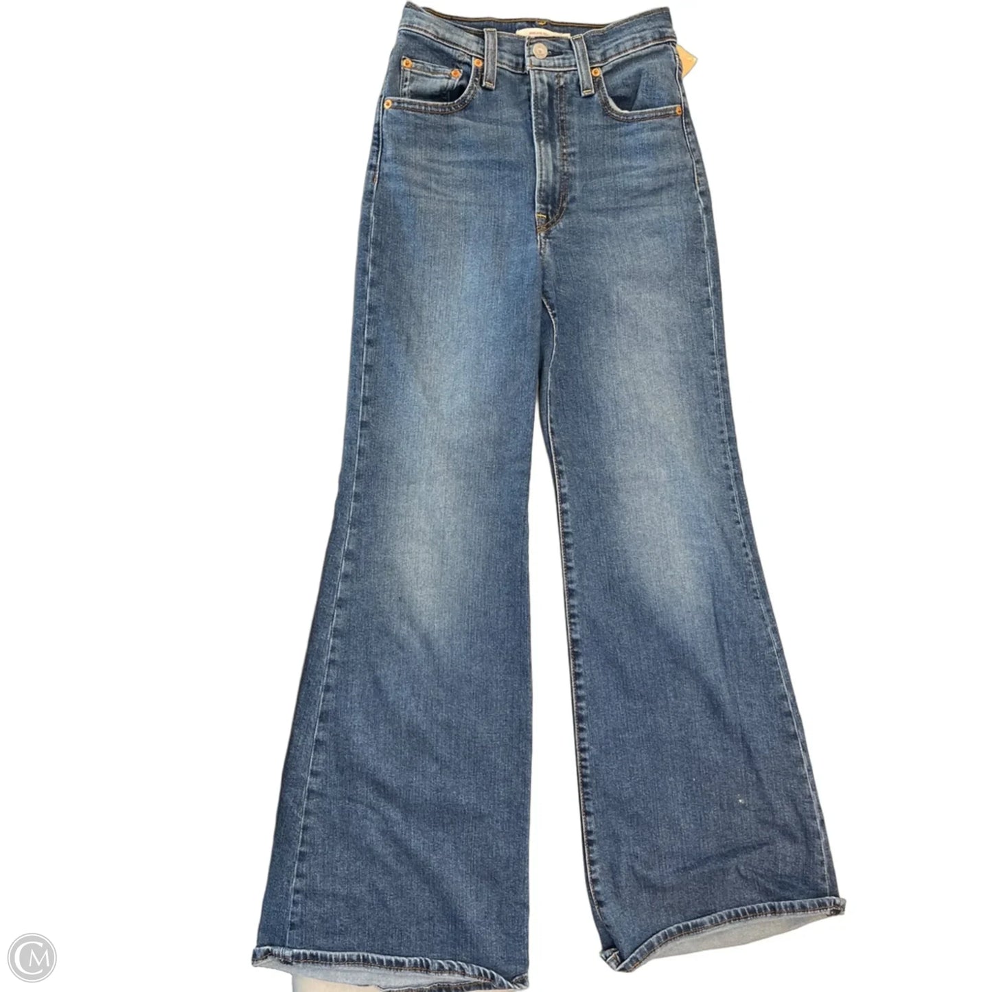 Jeans Flared By Levis In Blue Denim, Size: 0