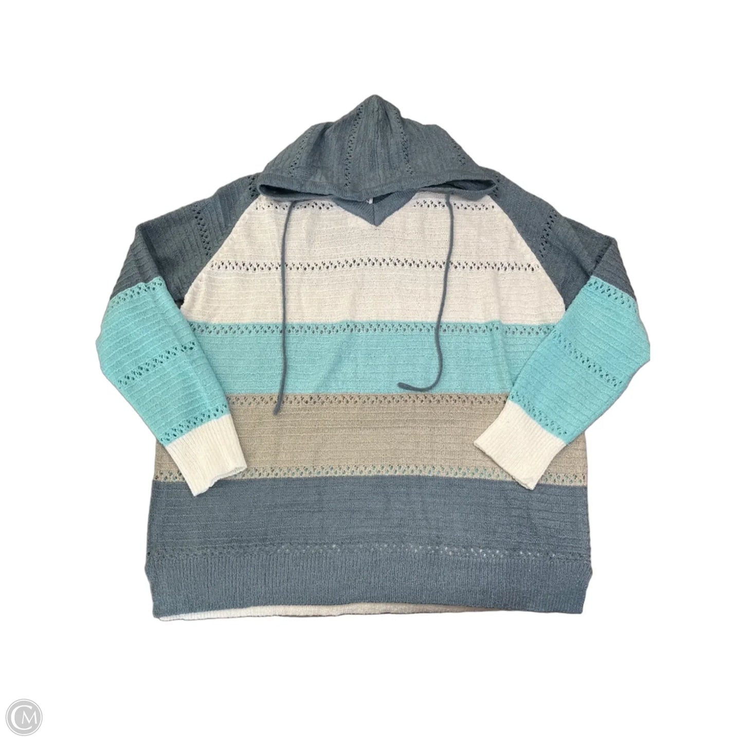 Sweater By Clothes Mentor In Blue & Grey, Size: Xxl