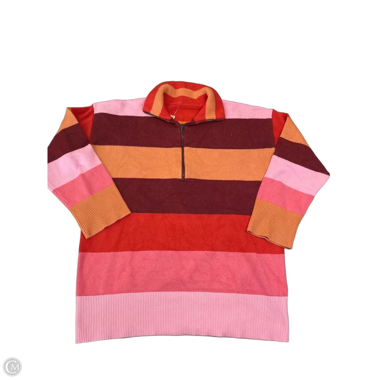 Sweater By Clothes Mentor In Striped Pattern, Size: L