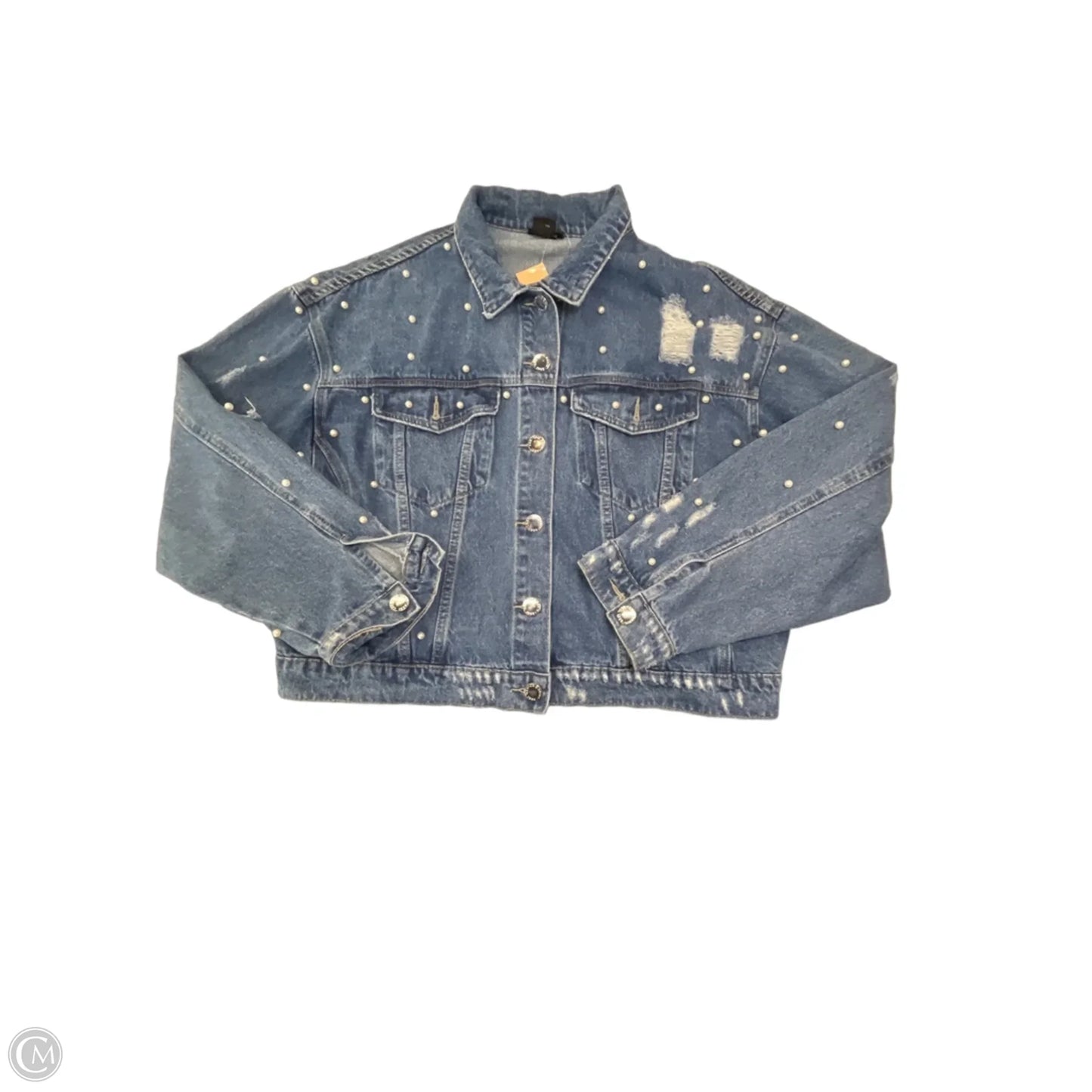 Jacket Denim By City Chic In Blue Denim, Size: L