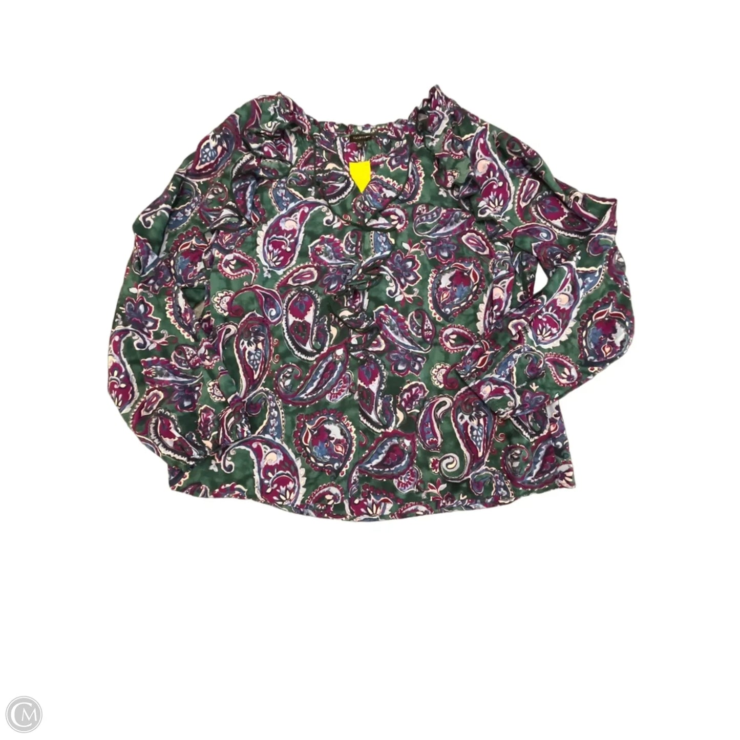 Blouse Long Sleeve By Talbots In Paisley Print, Size: Xl