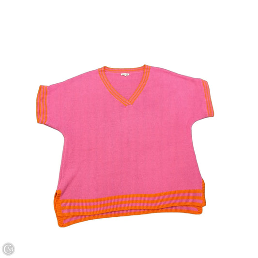 Sweater Short Sleeve By Jodifl In Pink, Size: L