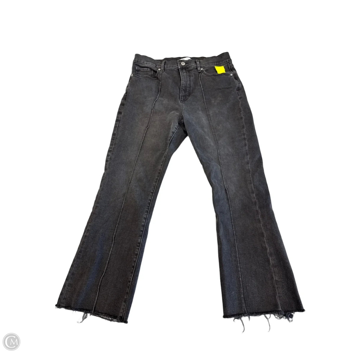 Jeans Cropped By Loft In Black Denim, Size: 8