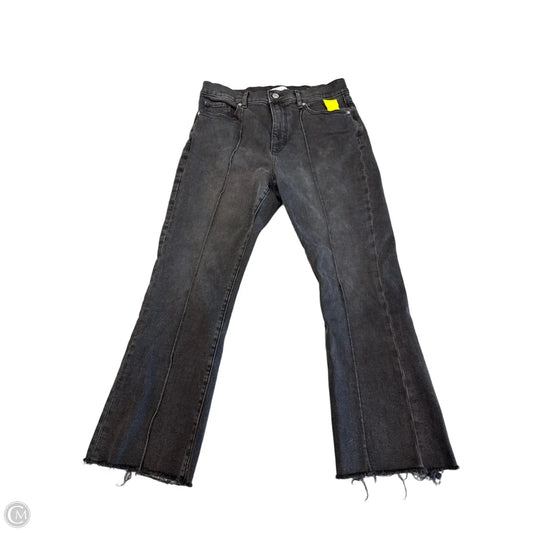 Jeans Cropped By Loft In Black Denim, Size: 8