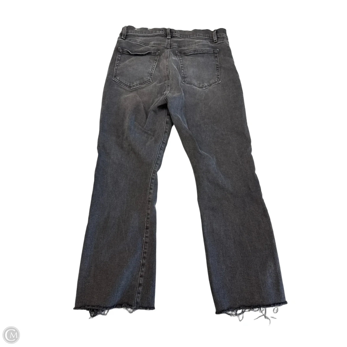 Jeans Cropped By Loft In Black Denim, Size: 8