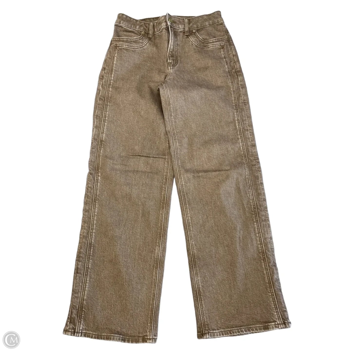 Jeans Straight By American Eagle In Brown Denim, Size: 4