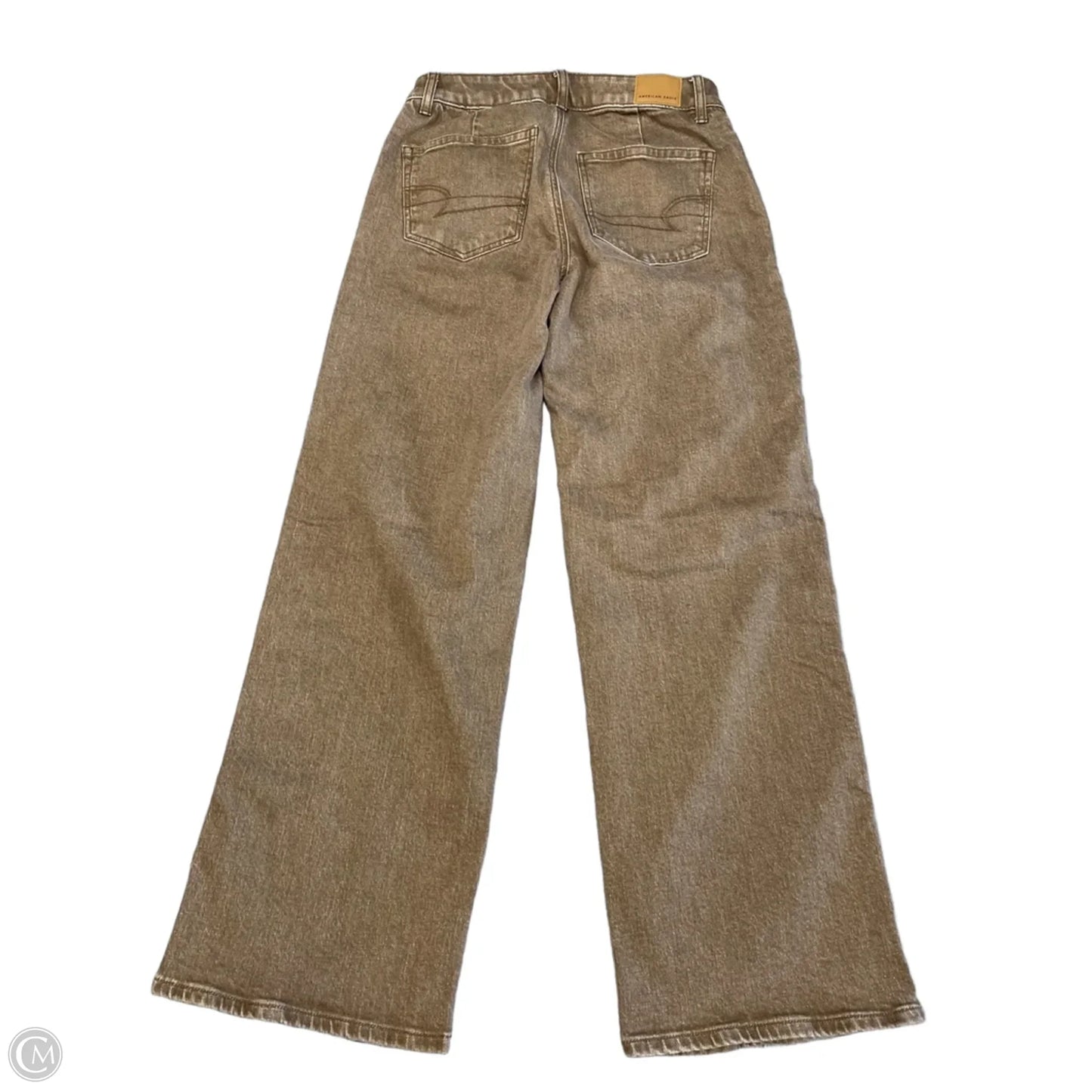 Jeans Straight By American Eagle In Brown Denim, Size: 4