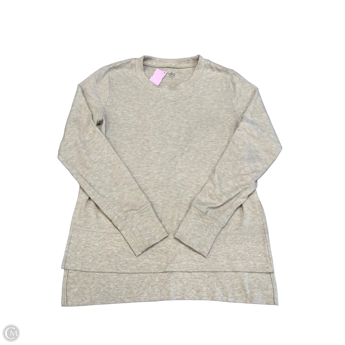 Top Long Sleeve Basic By Alo In Beige, Size: S