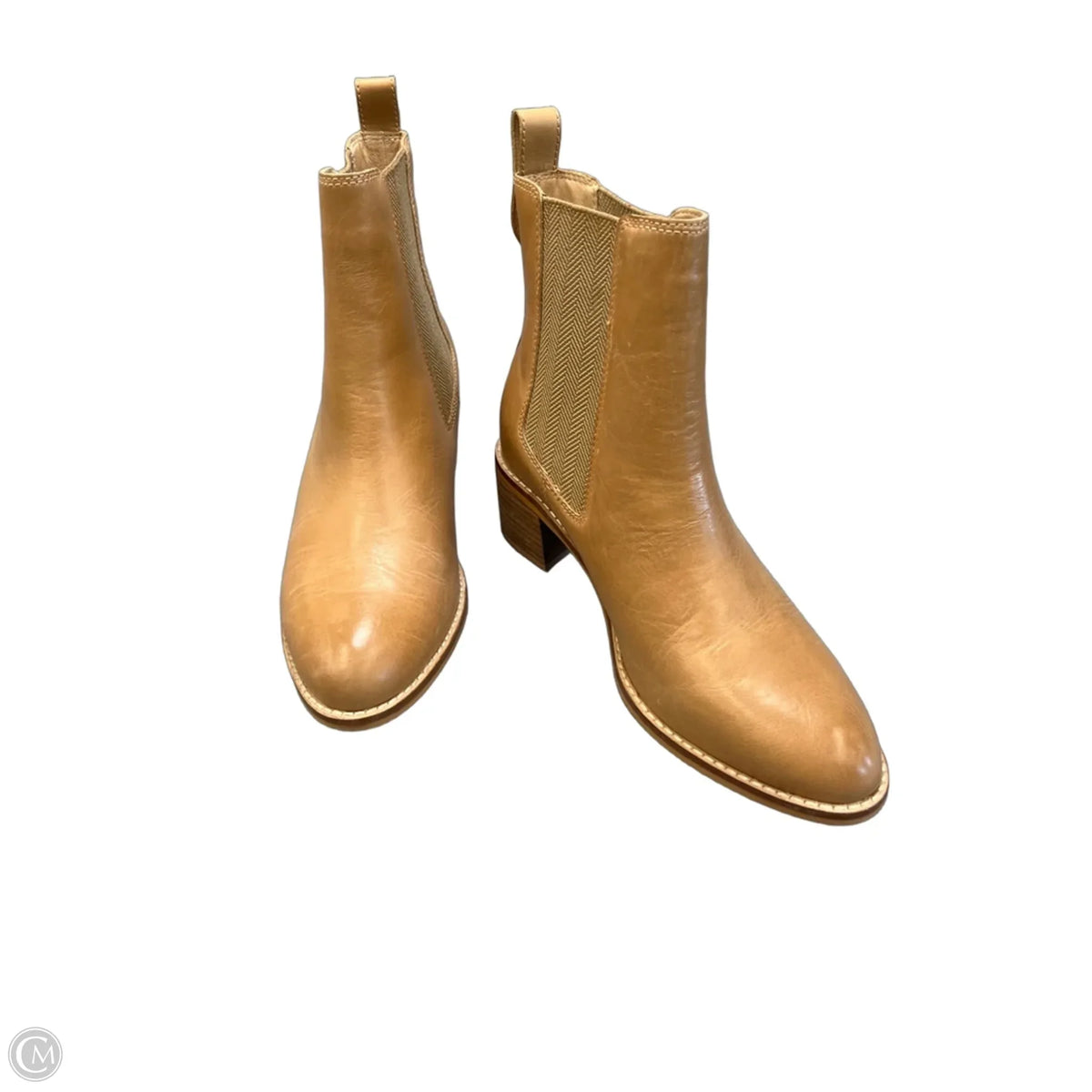 Boots Ankle Heels By Cma In Tan, Size: 8