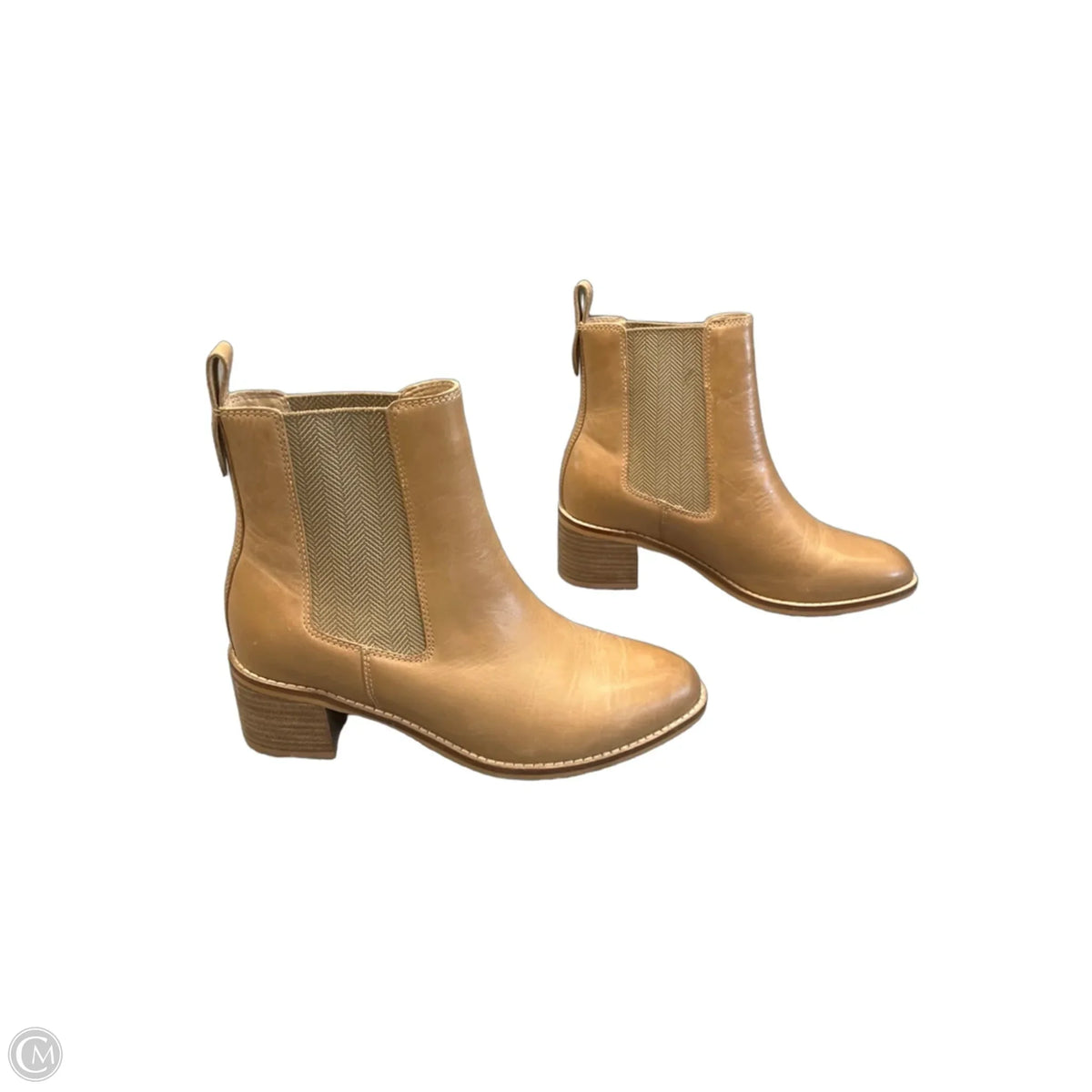 Boots Ankle Heels By Cma In Tan, Size: 8